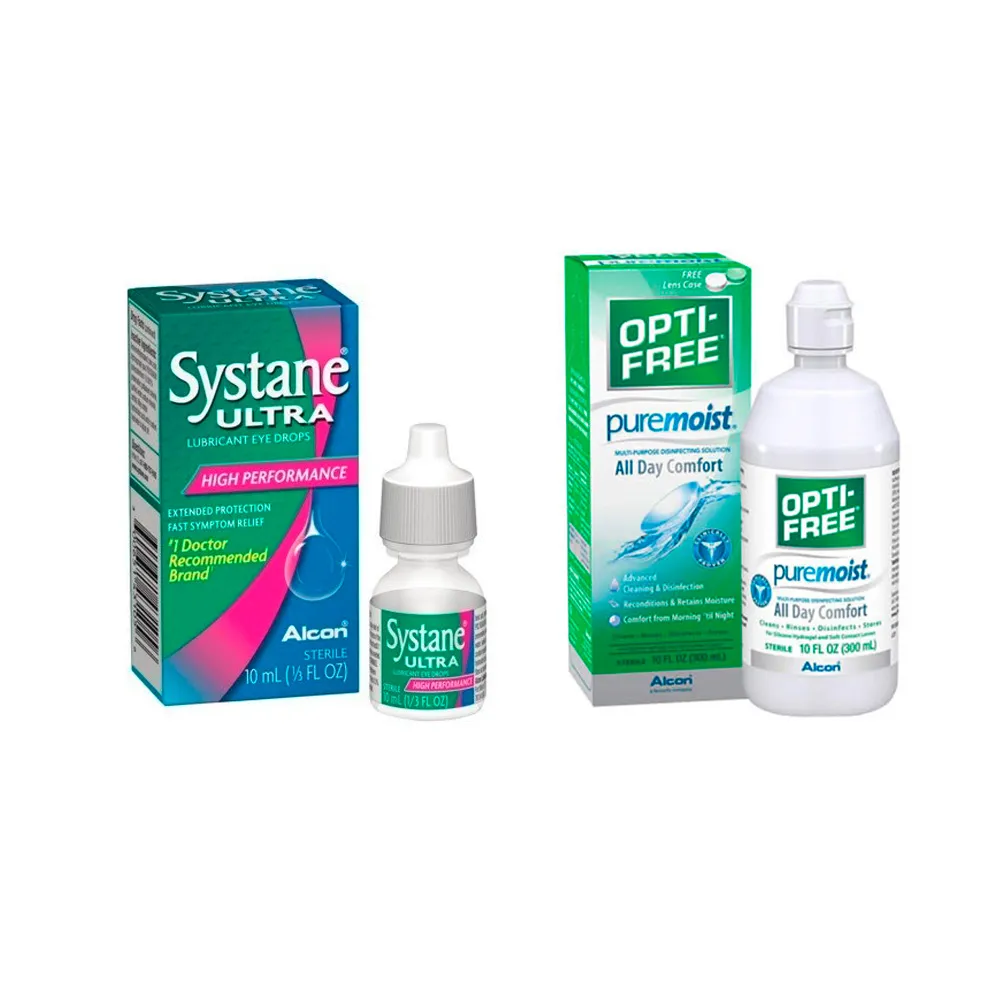 KIT DE GOTAS SYSTANE ULTRA + OPTIFREE 300ML - Image 1